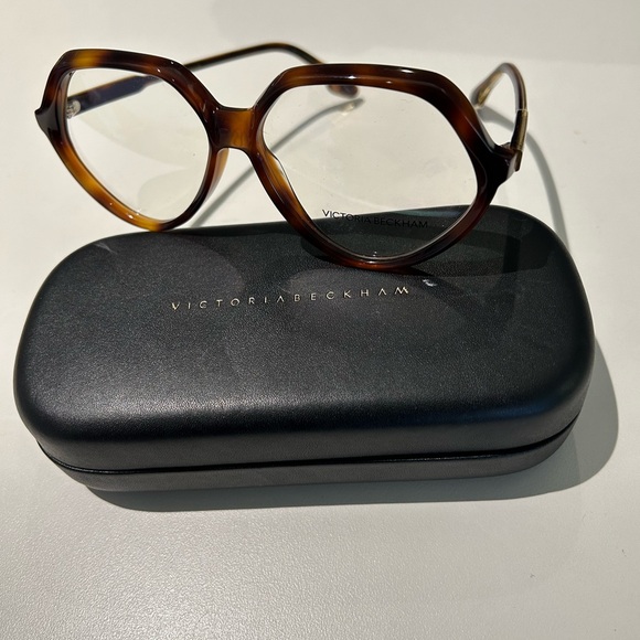Victoria Beckham perfect oversized tortoiseshell eyeglasses frames with case - Picture 3 of 4